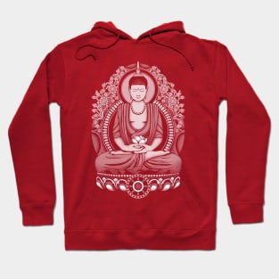 Gautama Buddha White Halftone Hoodie